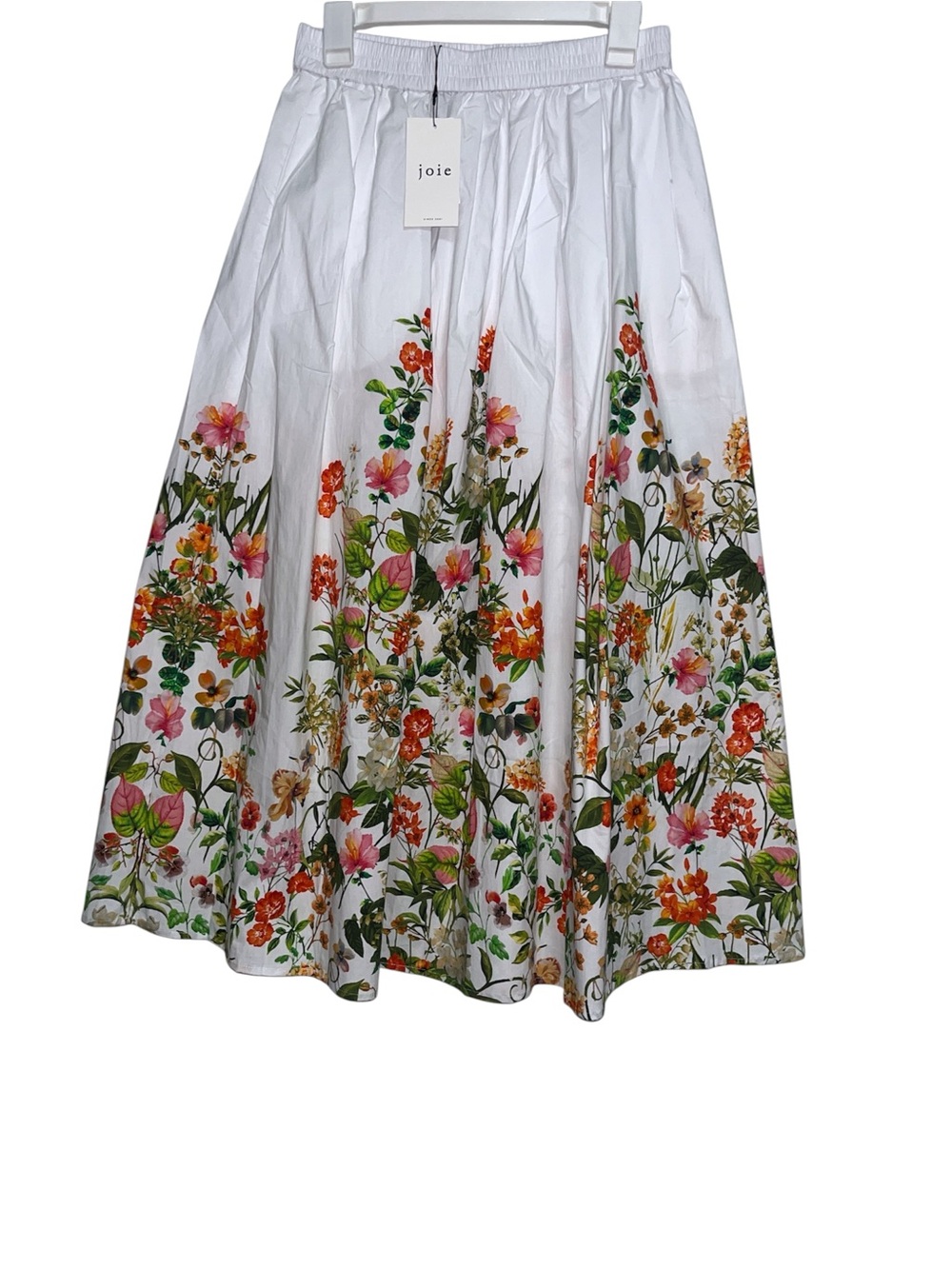 1049. JOIE floral midi A-line skirt NWT $88 - Picture 2 of 5